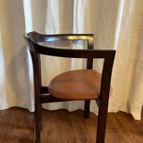 Hans Olsen, Armchair in varnished wood and leather