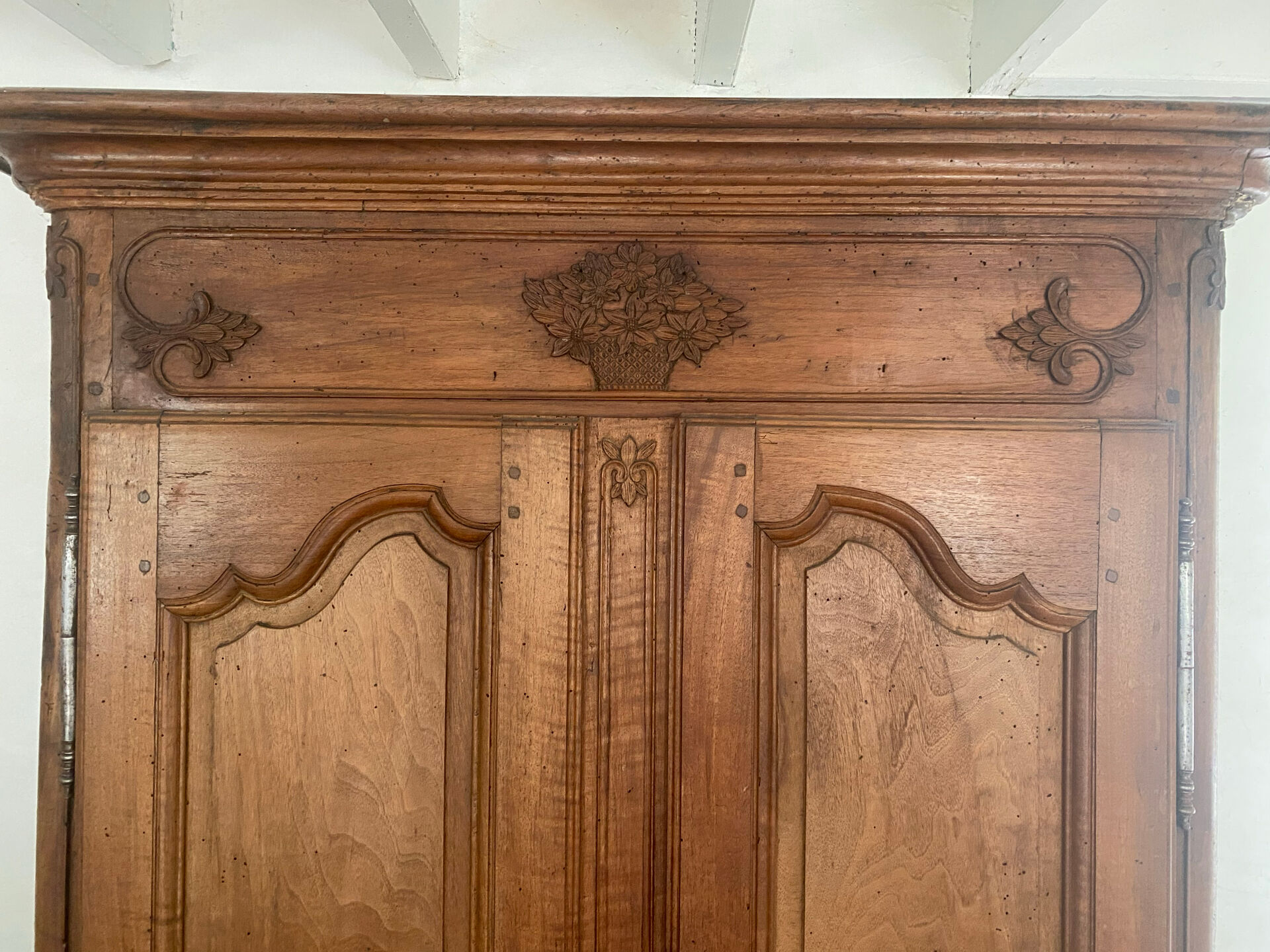 Authentic Bressane Antique Wardrobe in Solid Wood