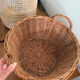 Grand panier en osier tressé 41 cm – panier rangement déco