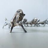 6 knife holders art deco horses