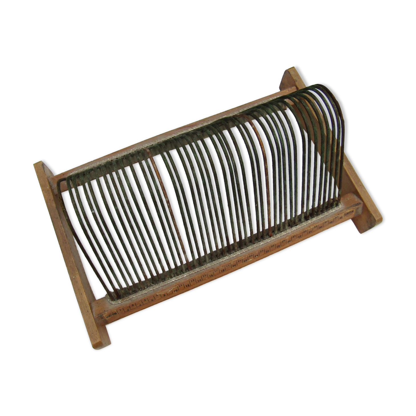 Old wooden vinyl disc holder
