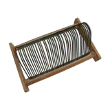 Old wooden vinyl disc holder