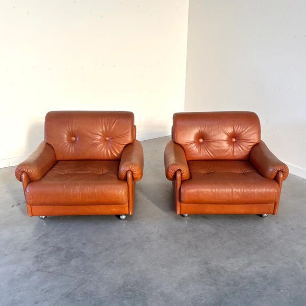 Set vintage Italian lounge chair, 1970s