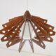 Suspension en bois du milieu du siècle/drevo humpolec, tchécoslovaquie, années 1970