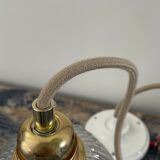 Vintage holophane glass pendant lamp