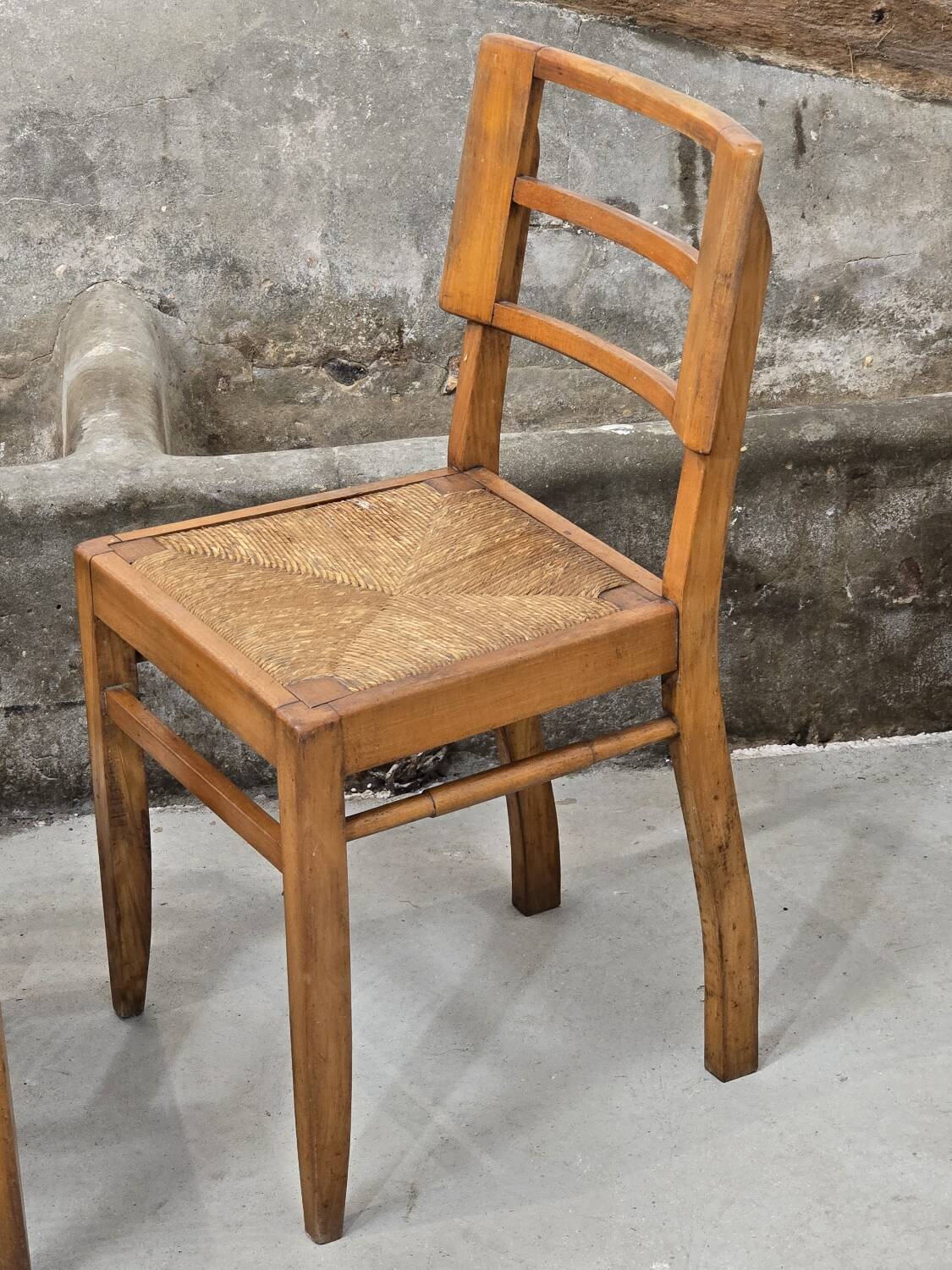 3 Pierre Cruège style chairs 1940-1950