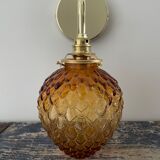 Wall lamp Electrified golden pine cone to nine
