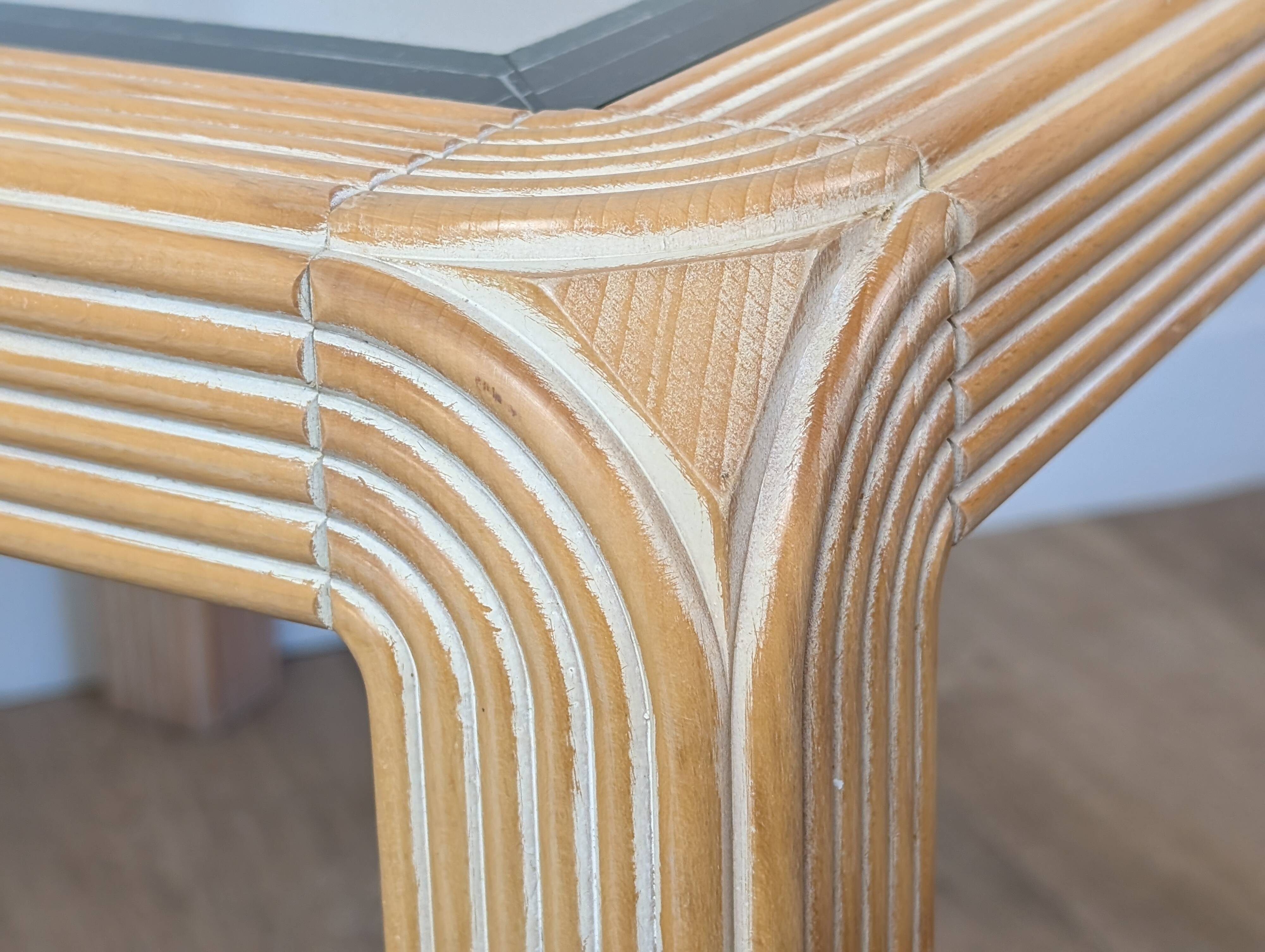 Wood and glass coffee table