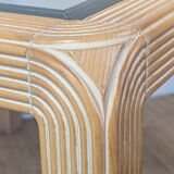 Table basse bois et verre