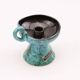 Elegant blue candlestick - Vanoise ceramic