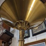 Louis XV floor lamp with bronze reflector by Lucien Gau