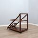 Vintage geometric walnut wood bar cart 1970s