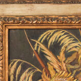 Still life with sunflowers and majolica jug