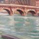 Pont Neuf à Paris, huile sur toile signé 1979