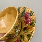 Confiturier  vintage en barbontine de la manufacture Sarreguemines