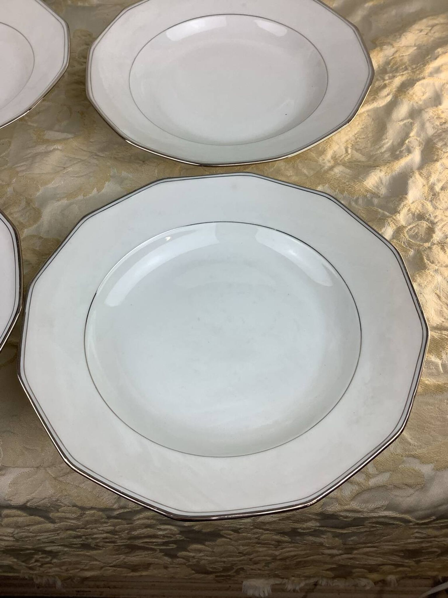 6 Deep Plates Porcelain Limoges France
