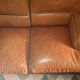 Brown leather sofa