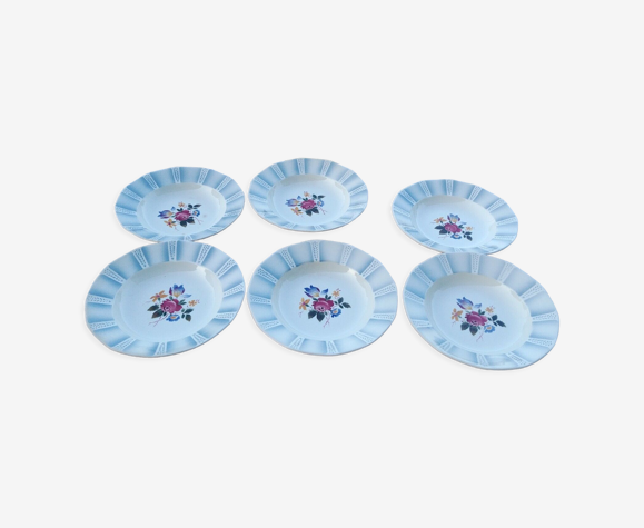 6 assiettes creuses modèle claude - sarreguemines
