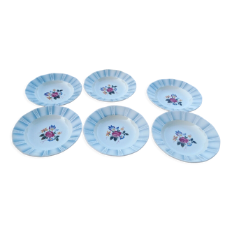 6 assiettes creuses modèle claude - sarreguemines