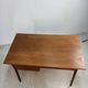 Flat desk in teak with three drawers, Scandinavian work from the 1950s-70s.