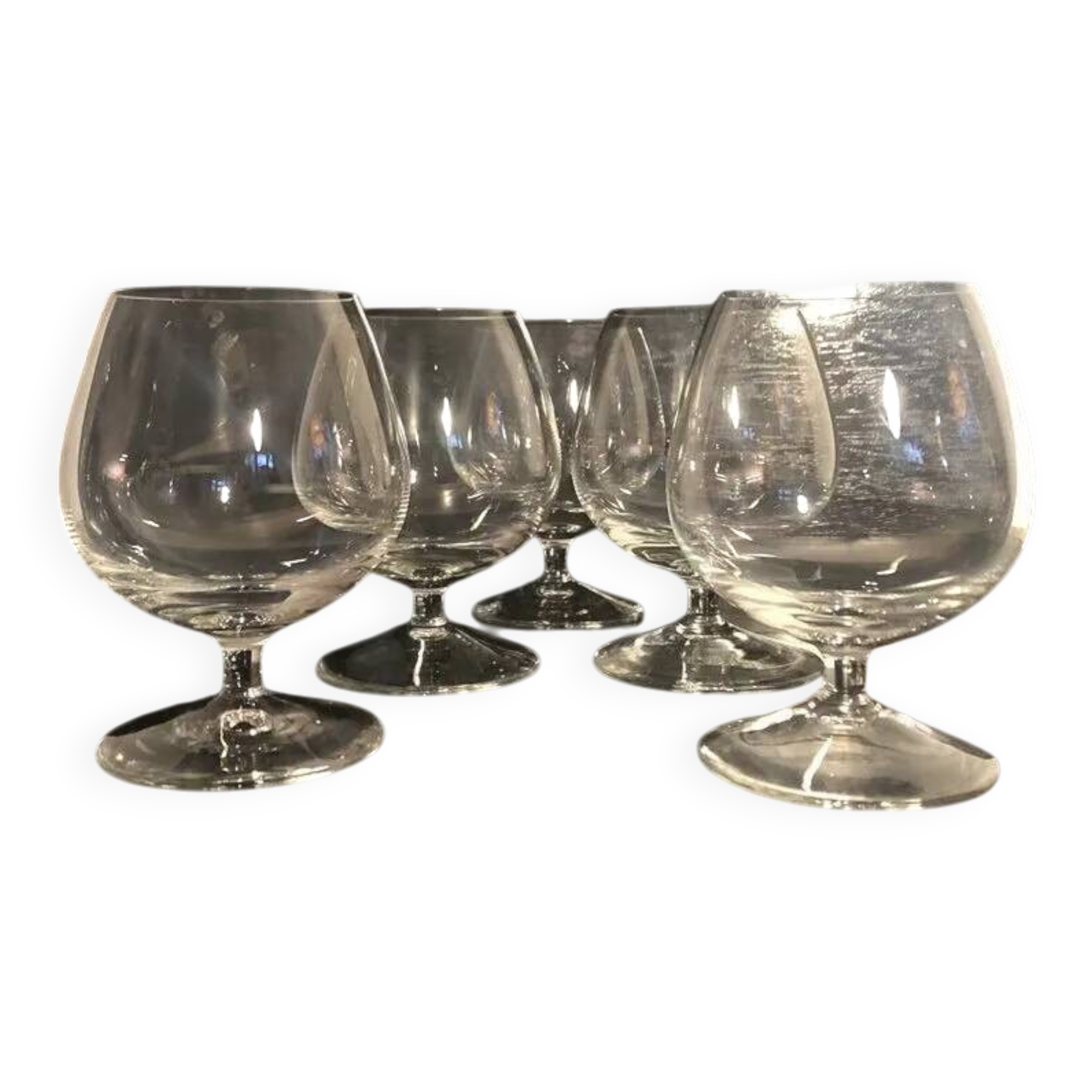Crystal cognac glasses