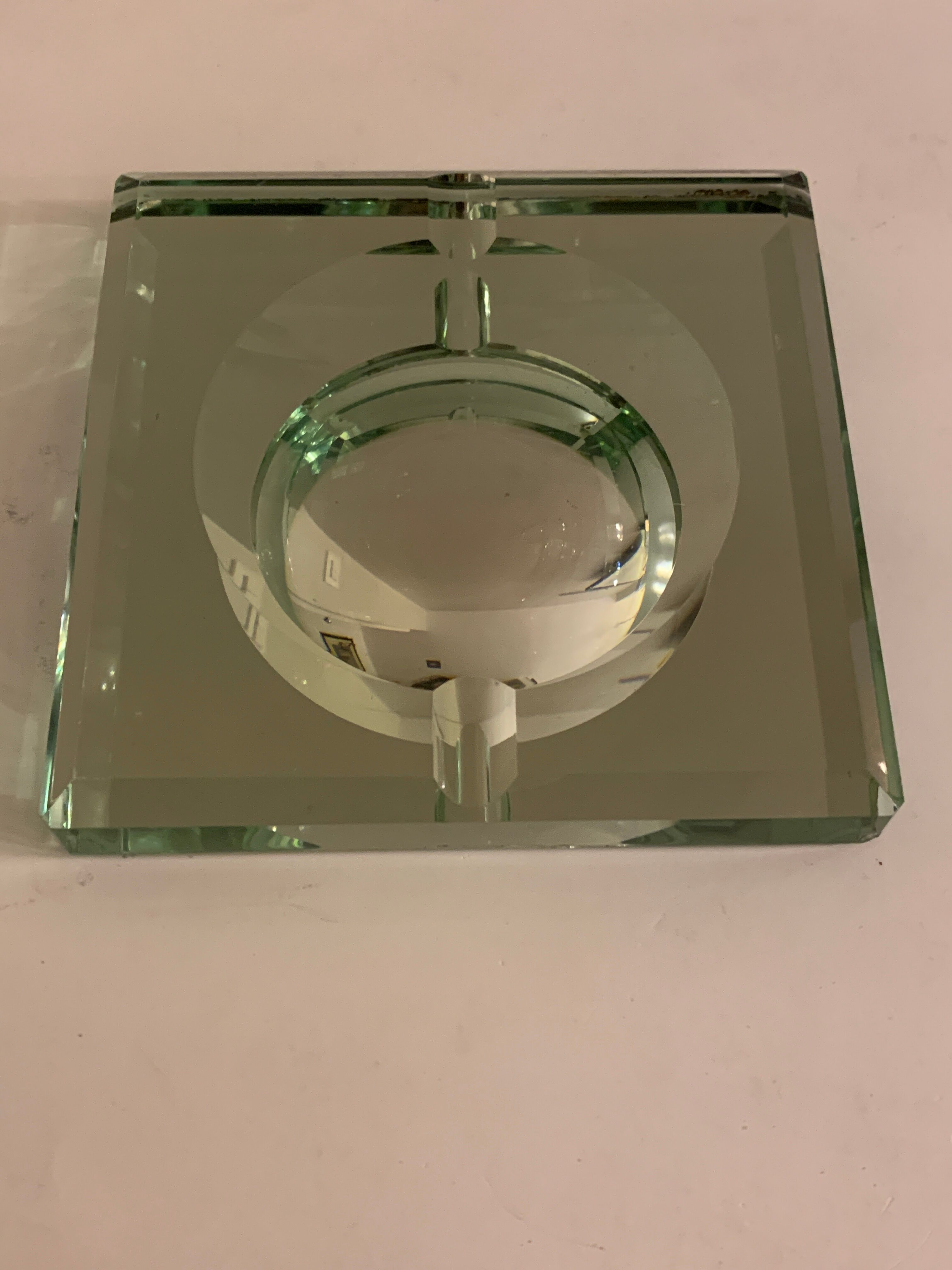 Jean Luce's square mirror art deco ashtray
