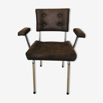 Brown Czech Tubular Chair from Belet, 1970s