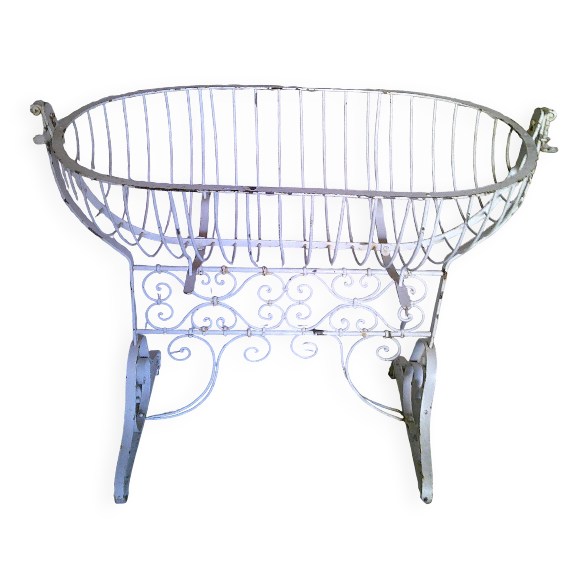 Wrought iron rocking cradle
