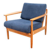 Vintage retro armchair from the 60s-70s in teak, Mid-Century style.