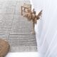 4x10 Brown & White Striped Vintage Runner Rug, 131x303Cm