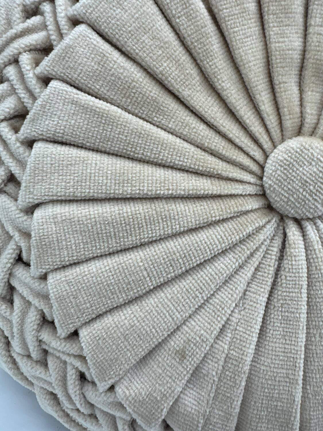 Vintage velvet round cushion