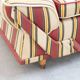 American sofa and armchair in original striped fabric from the 1970s