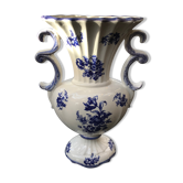 Former capodimonte ceramic vase white vintage blue decor
