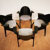 Set of 4 Pascal Mourgue armchairs, Galateo model, Scarabat edition, 1980