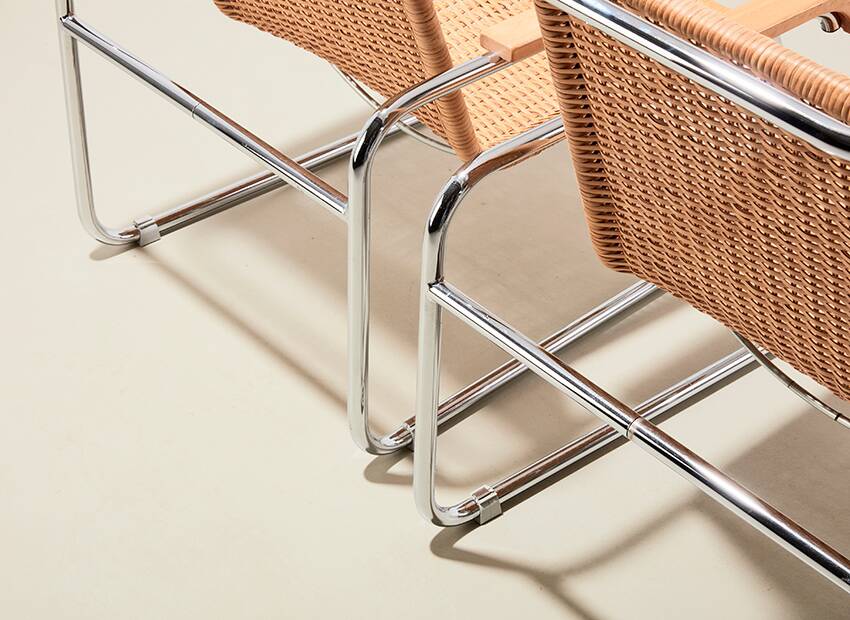 Marcel Breuer Pair of B35 Lounge Chairs for Thonet 1990s