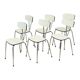 Set of 6 Gray Formica Chairs Chrome Dining Room Chairs Sixties