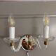 Pair of glass wall light