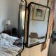 Vintage mirror 1930 triptych beveled barber crystal - 28 x 58 cm