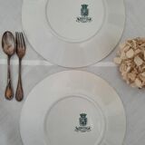 Assiettes à dessert anciennes dépareillées terre de fer