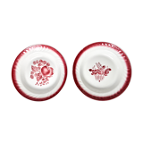 2 flowery serving dishes