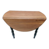 Louis Philippe oval shutter table in solid mahogany