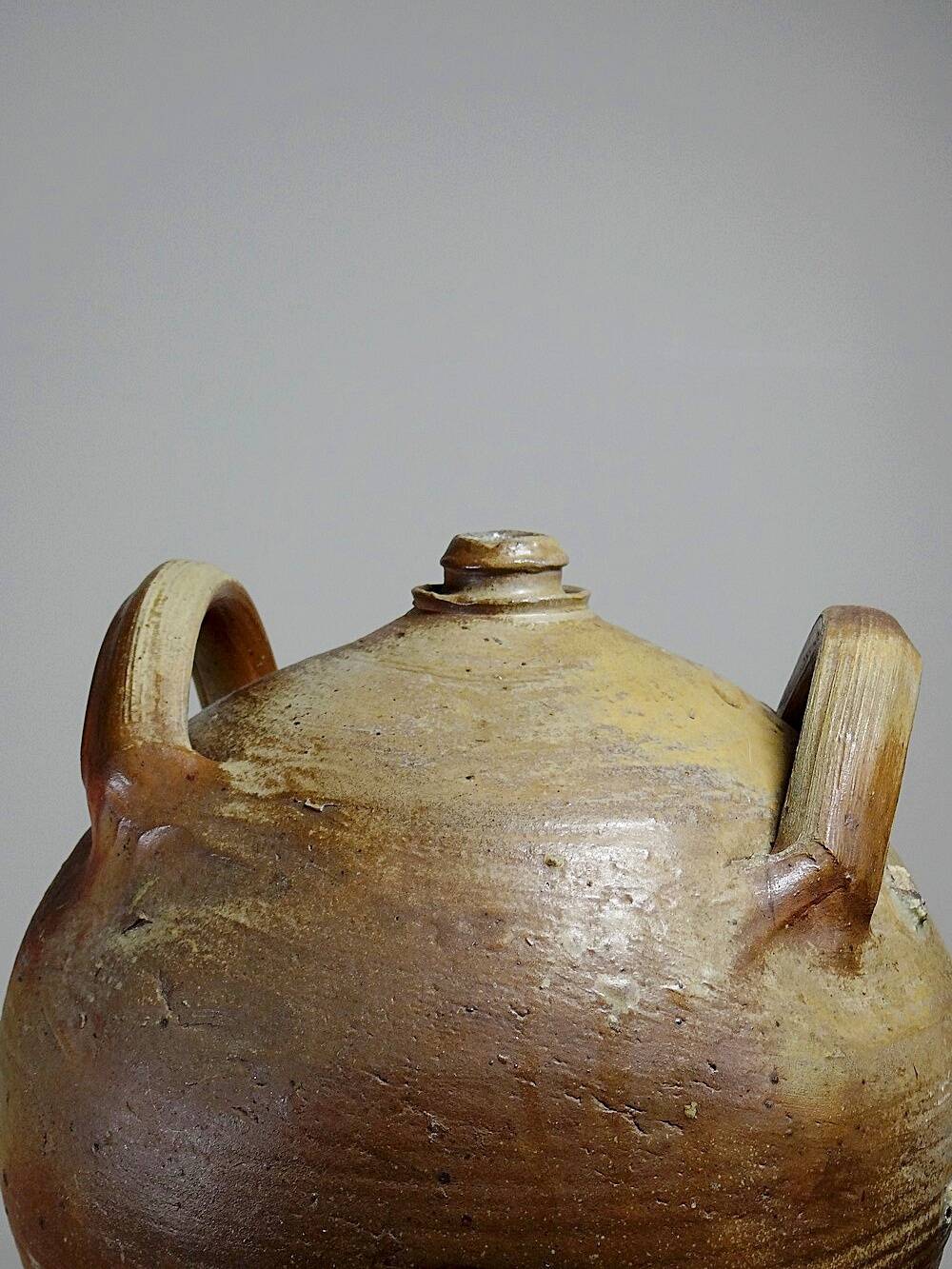 XXL stoneware jar, antique 19th century, French craftsmanship, Puisaye