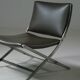 Pair of Flexform leather low chairs, Peter model, by Antonio Citterio