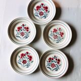 5 assiettes plates anciennes Luneville Herblay