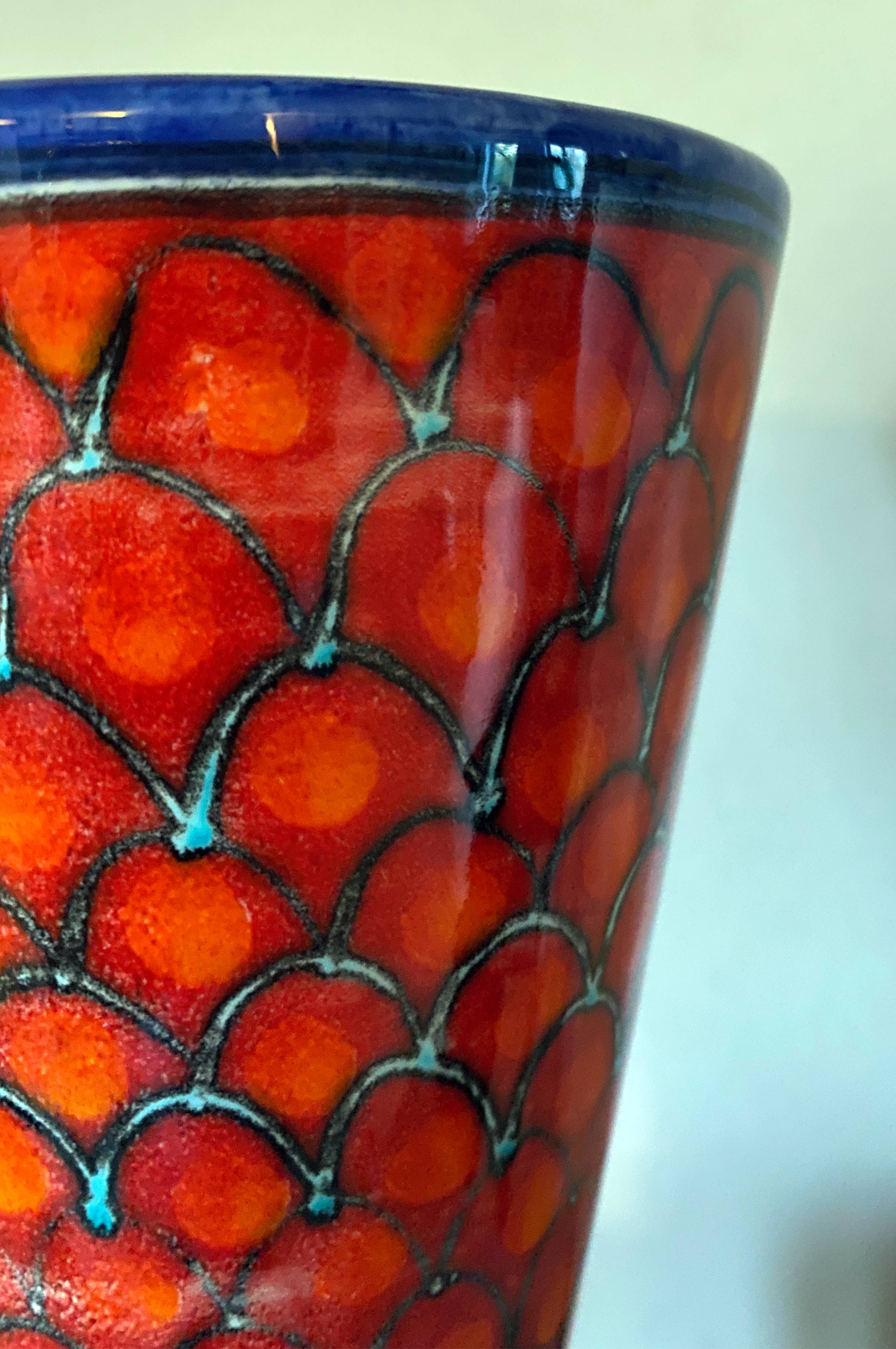 Vase Ceramic design Italy year 60' La Maga signed S. Stefano C