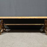 Table basse en laiton et travertin, époque Art Déco, 1930