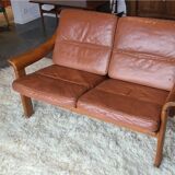 Vintage Sofa and Armchair by Poul Jeppesens Møbelfabrik, Denmark, 1960s,