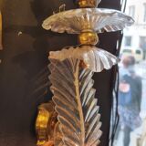 Art deco resin and brass wall lamp