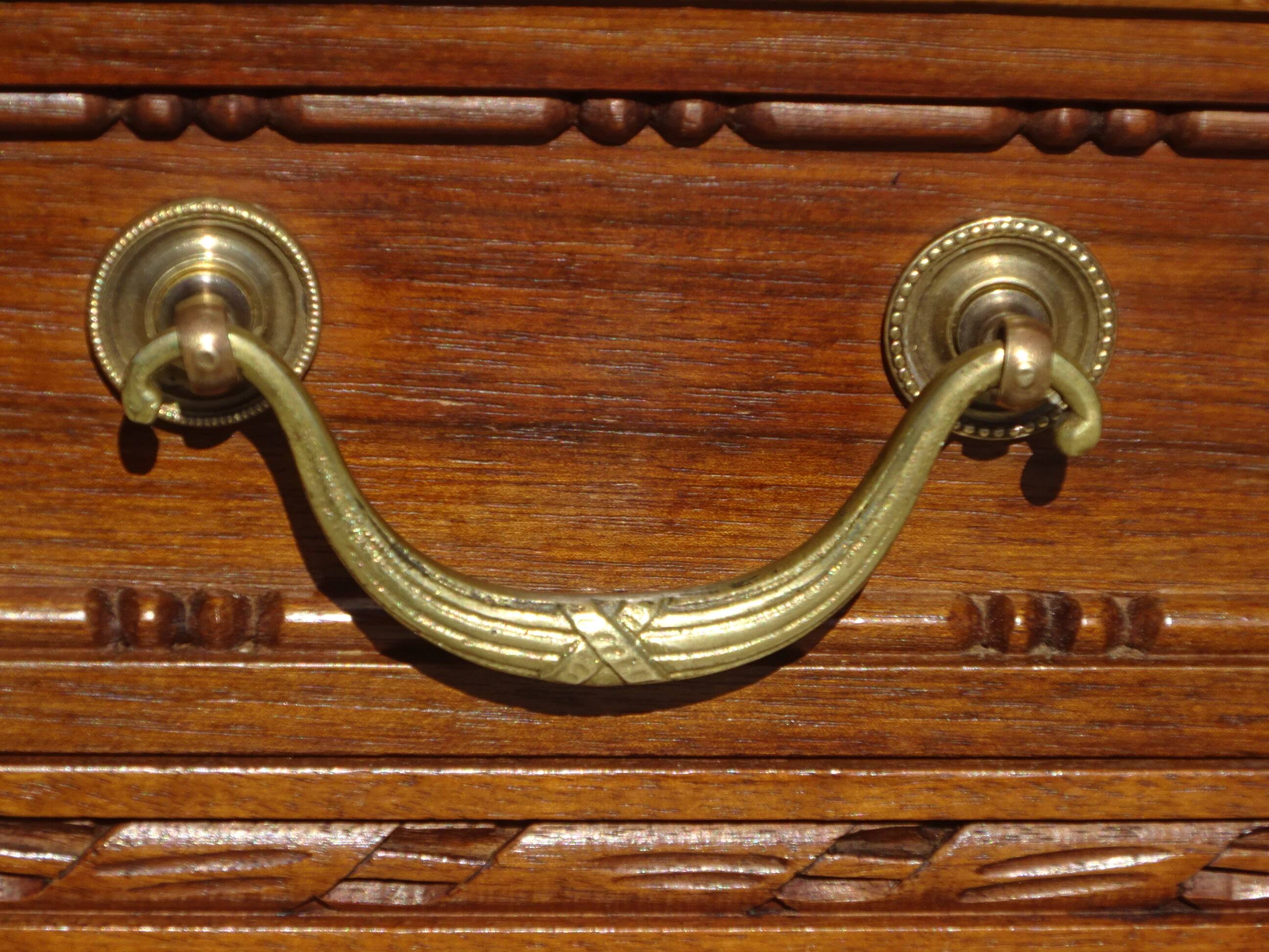 Art Deco walnut sideboard with marble top