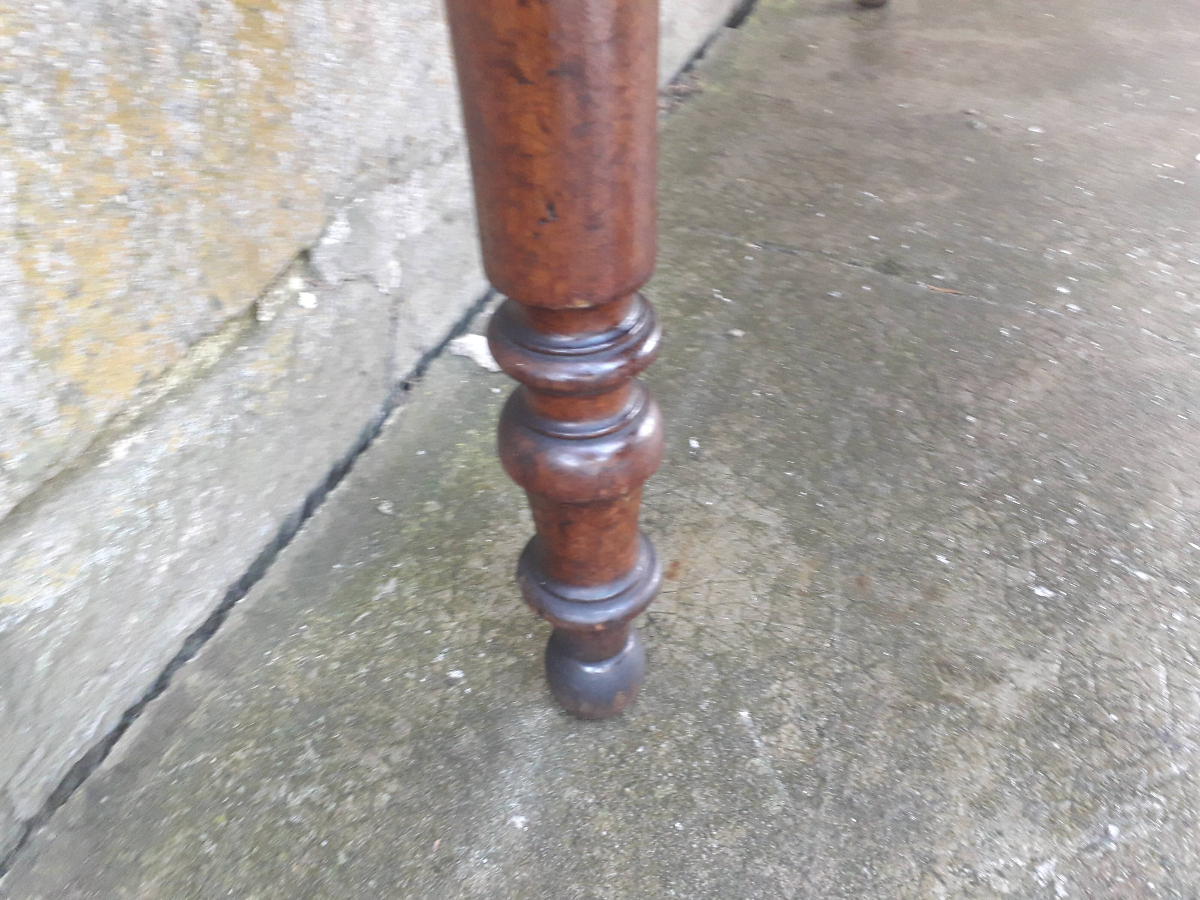 Wooden bistro table, legs turned 125 cm